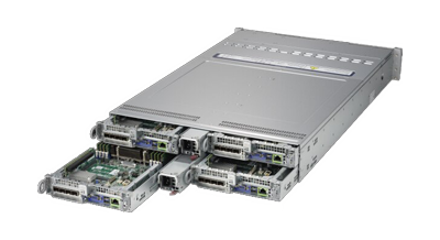 Supermicro BigTwin SuperServer 2124BT-HNTR rear view nodes